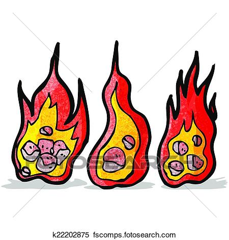 450x470 Clipart Of Flaming Meteor Cartoon K22202875
