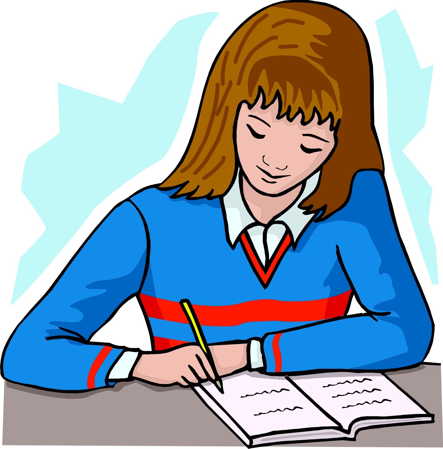 1480x1500 Children Doing Homework Clipart