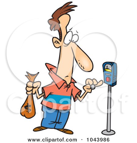 450x470 Royalty Free (Rf) Clipart Illustration Of A Single Parking Meter