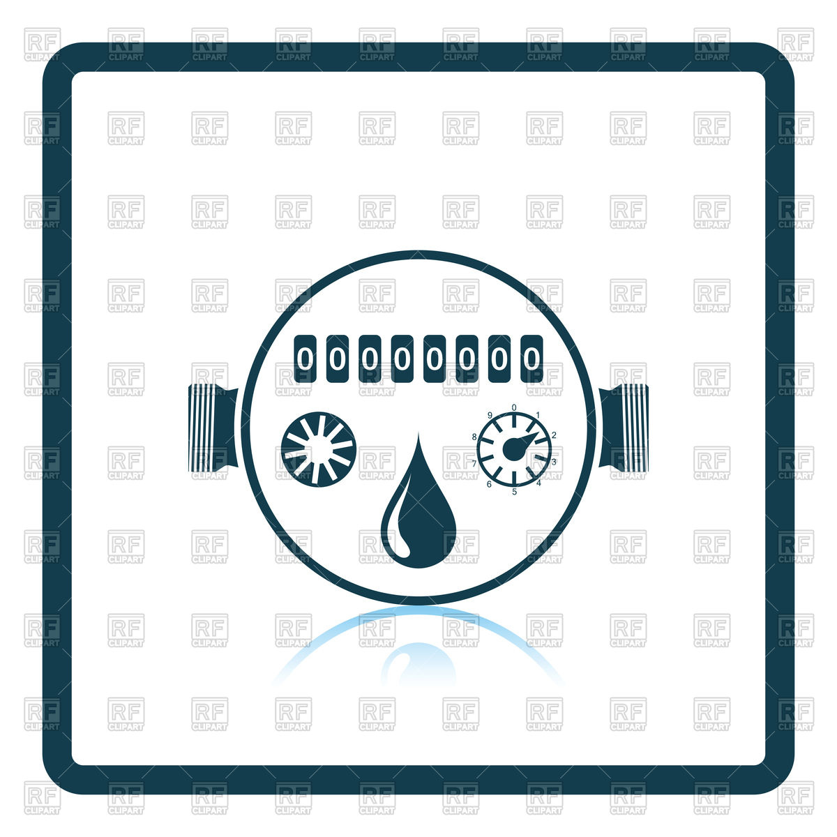1200x1200 Water Meter Icon Royalty Free Vector Clip Art Image