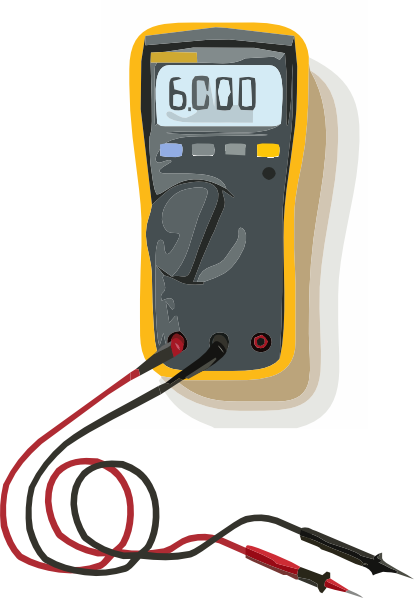 414x598 Multimeter W Lead Clip Art
