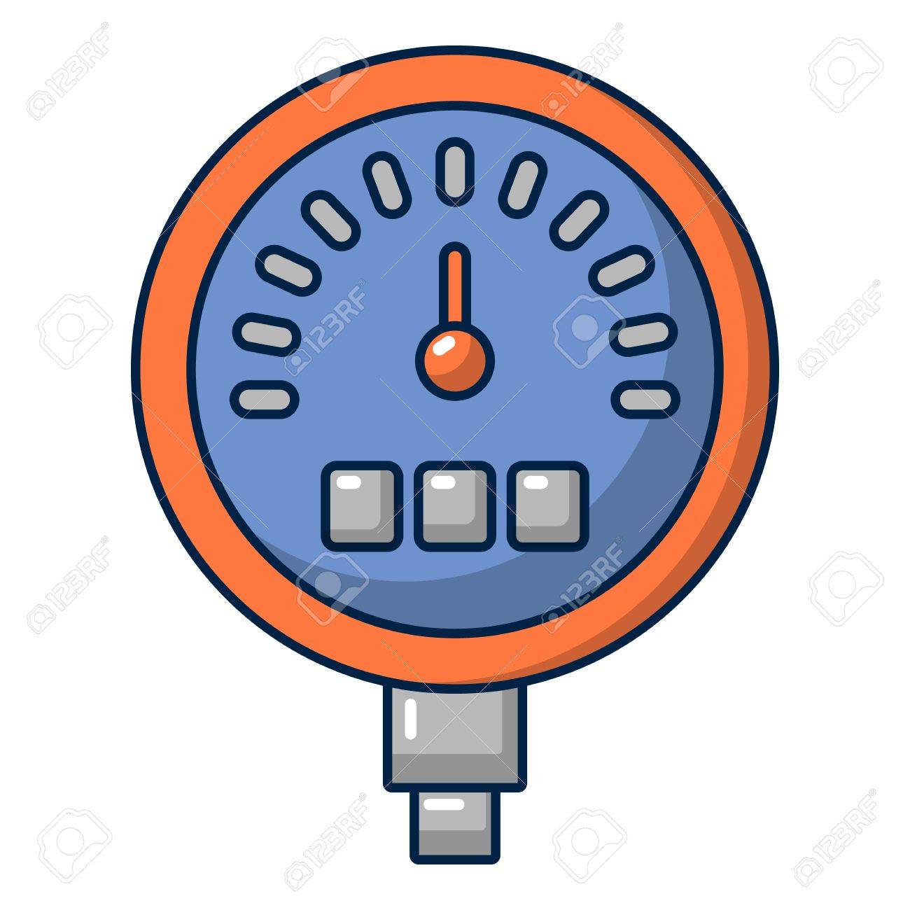 1300x1300 Water Meter Icon, Cartoon Style Royalty Free Cliparts, Vectors