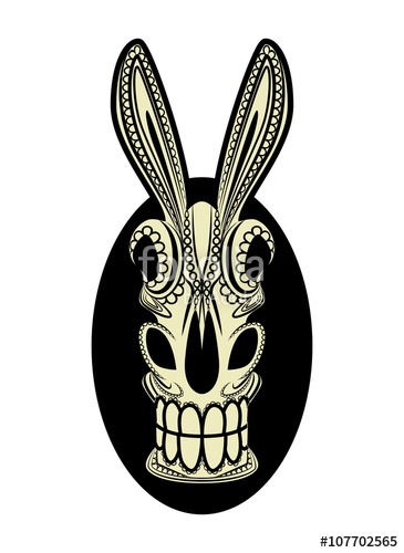 365x500 El Burro Dia De Los Muertos Donkey Skull Vector Stock Image