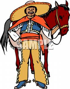 237x300 Mexican Man With A Burro