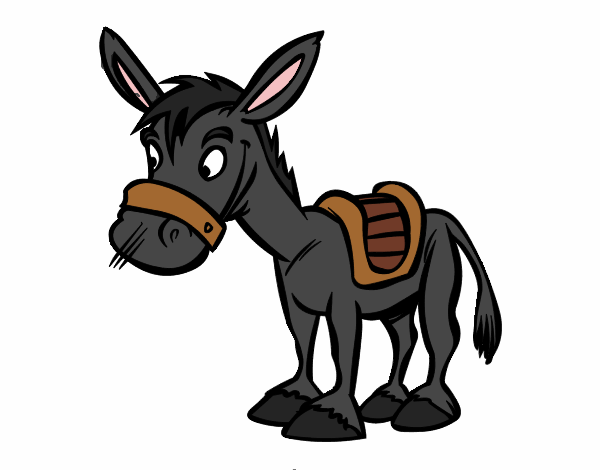 600x470 Cute Donkey Cartoon