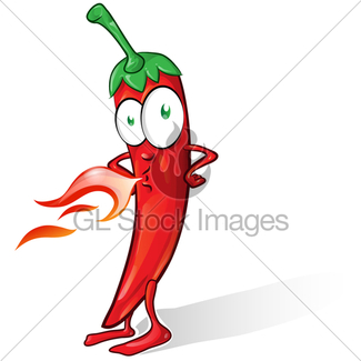 325x325 Mexican Evil Chili Cartoon On Black Background Gl Stock Images