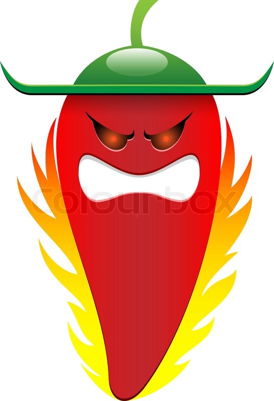 546x800 Red Hot Chili Pepper Stock Vector Colourbox