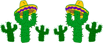 350x145 Fiesta Borders Clip Art Cactus Mexican Hat