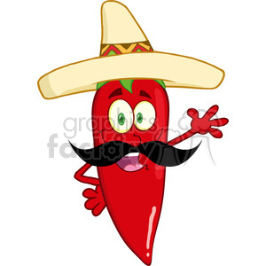 300x300 Royalty Free 6778 Royalty Free Clip Art Smiling Red Chili Pepper