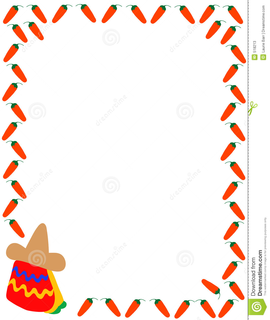 1095x1300 Mexican Clipart Border