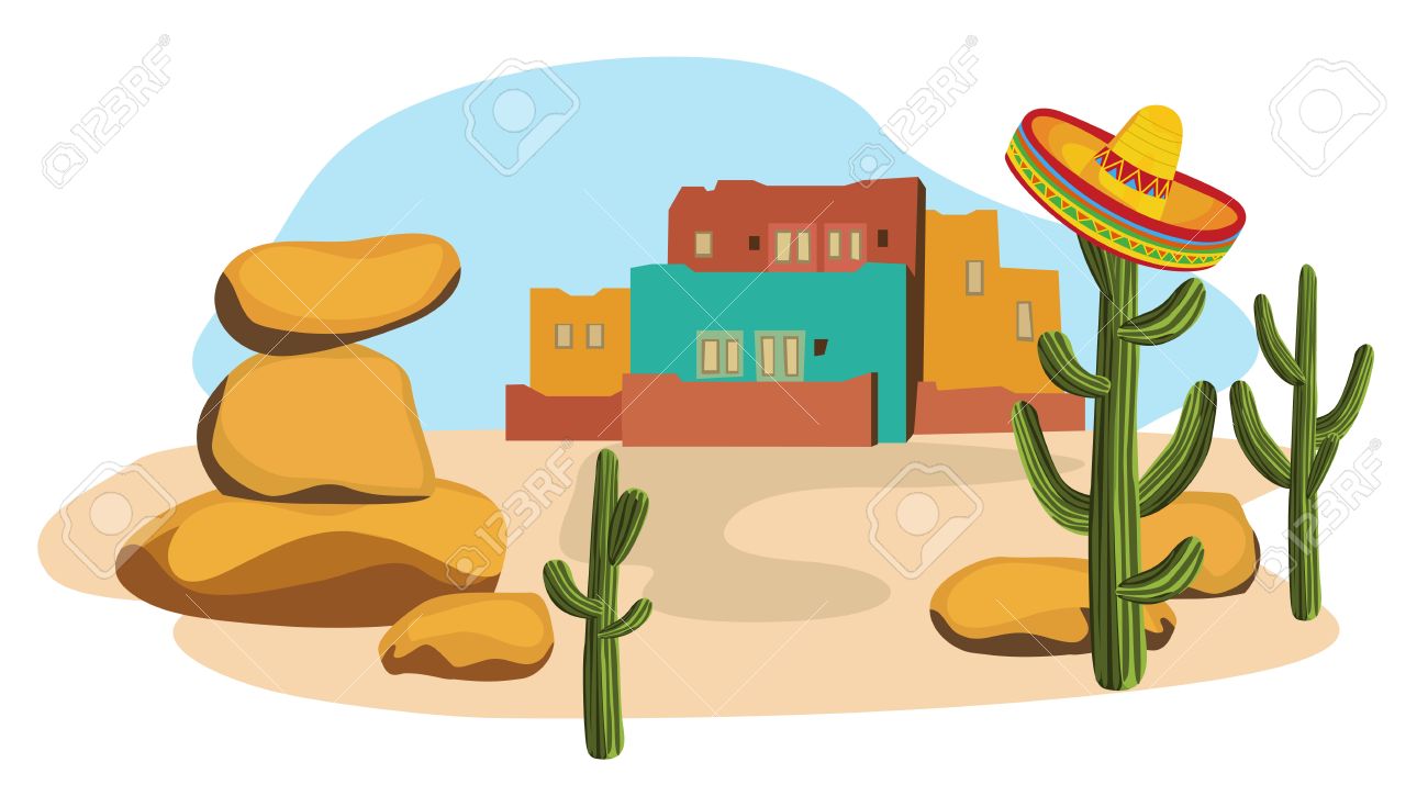 1300x725 Mexican Village Royalty Free Cliparts, Vectors, And Stock