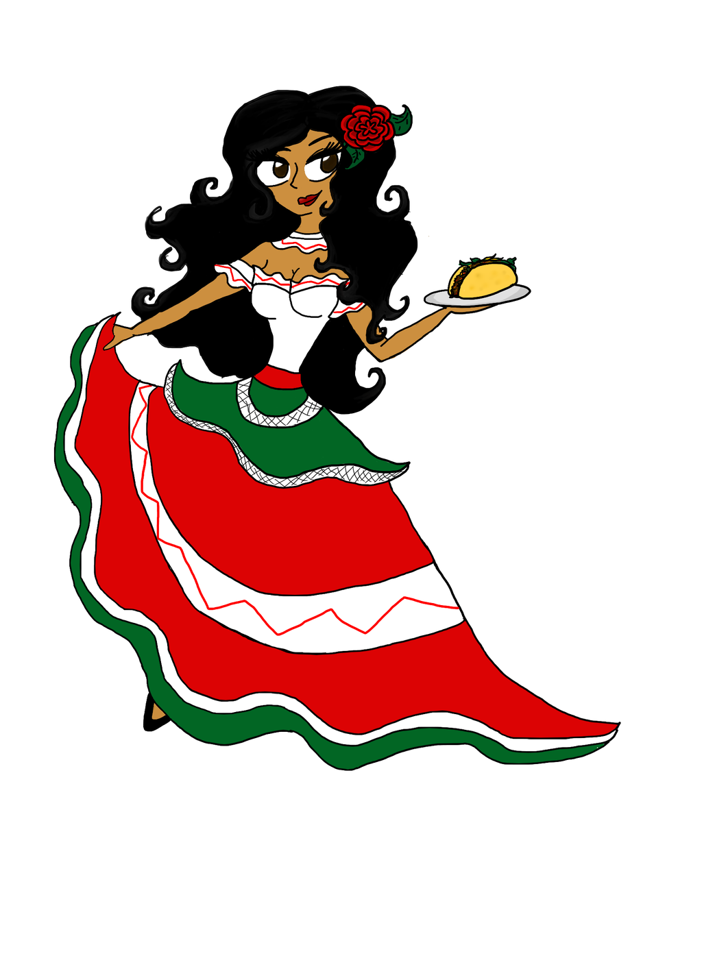 Mexican Girl Clipart | Free download on ClipArtMag