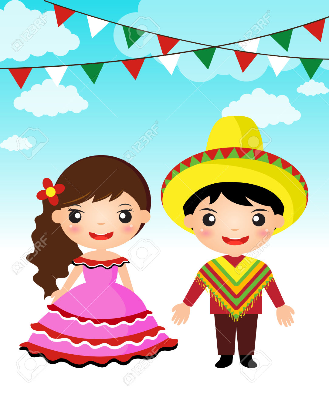 1084x1300 Traditional Costume Clipart Mexican Dancer