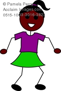 203x300 Art Illustration Of A Cartoon Little Mexican Girl