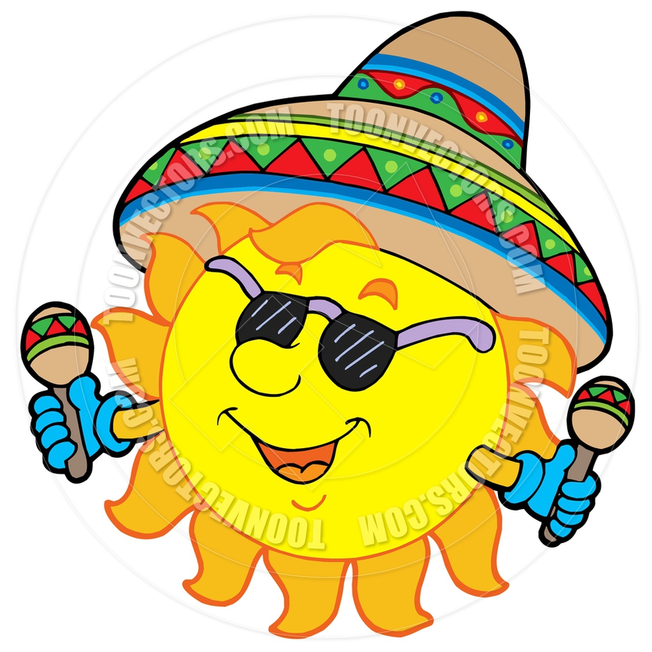 940x940 Cartoon Mexican Sun By Clairev Toon Vectors Eps
