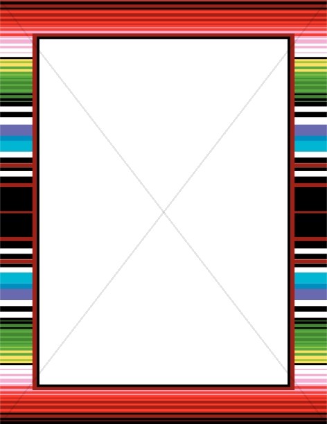 472x612 Mexican Blanket Border Winter Borders