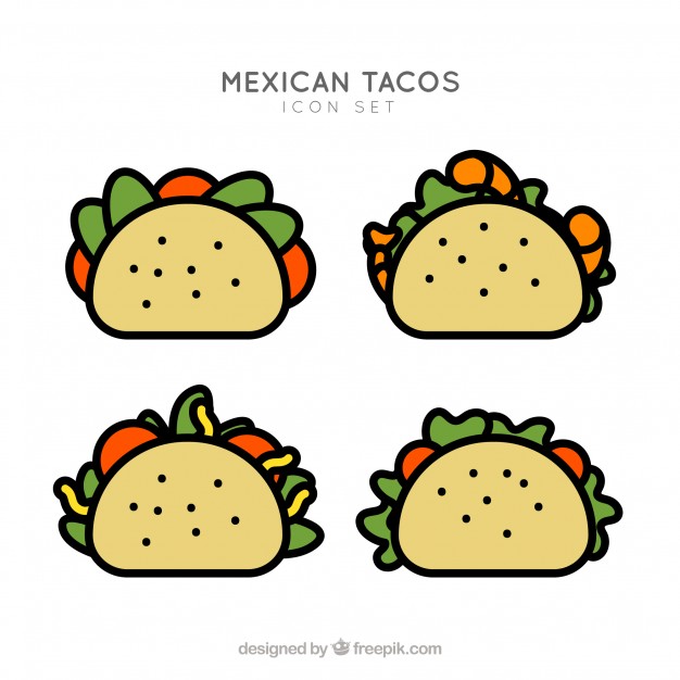 626x626 Taco Icon Set. Mexican Food Vector Free Download