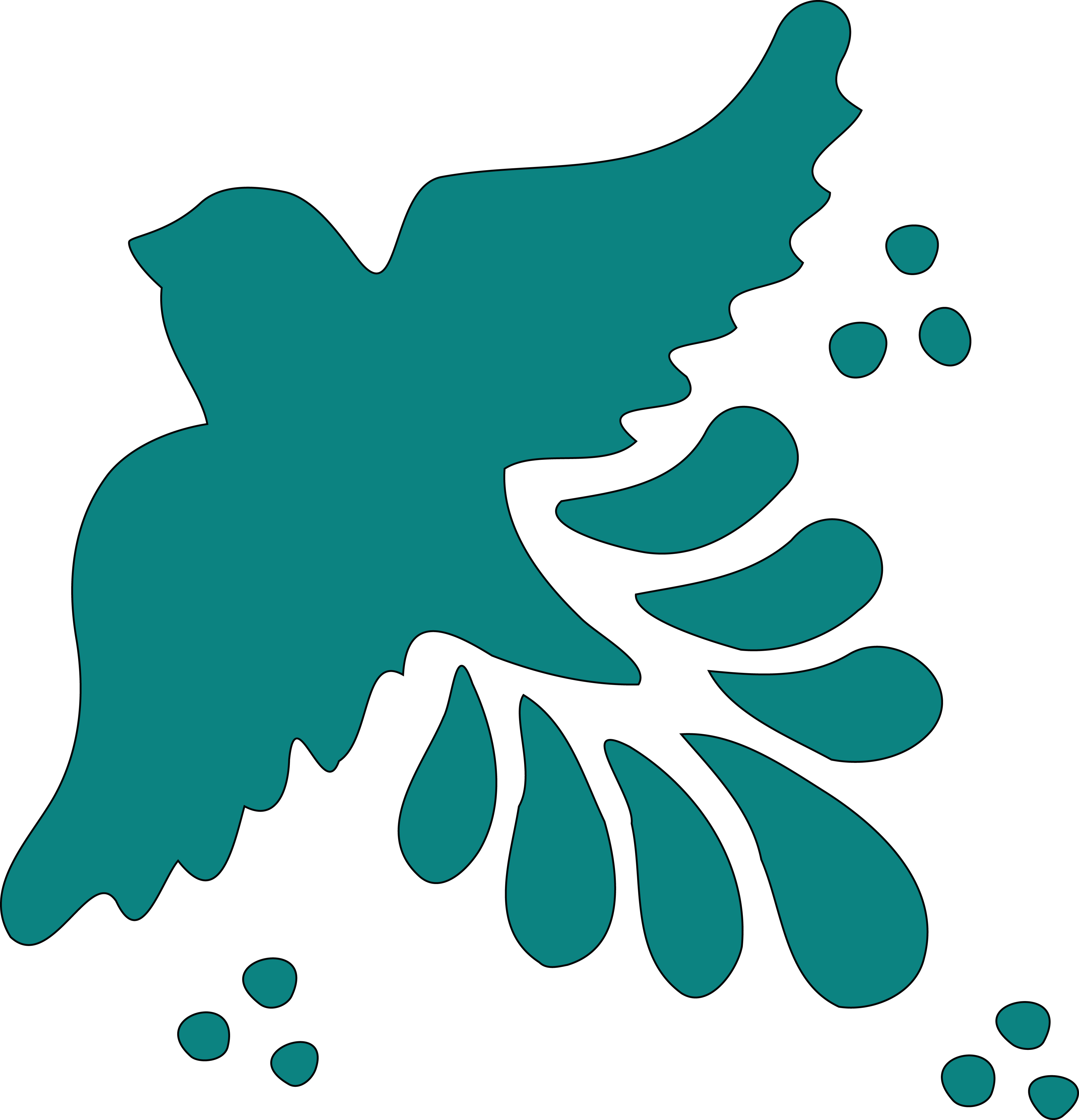 4000x4153 Clipart Of A Teal Mexican Bird