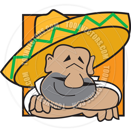 460x460 Cartoon Mexican Man Siesta Vector Illustration By Clip Art Guy