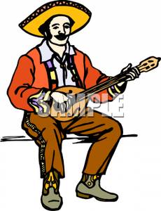 230x300 Mexican Man Playing Guitar