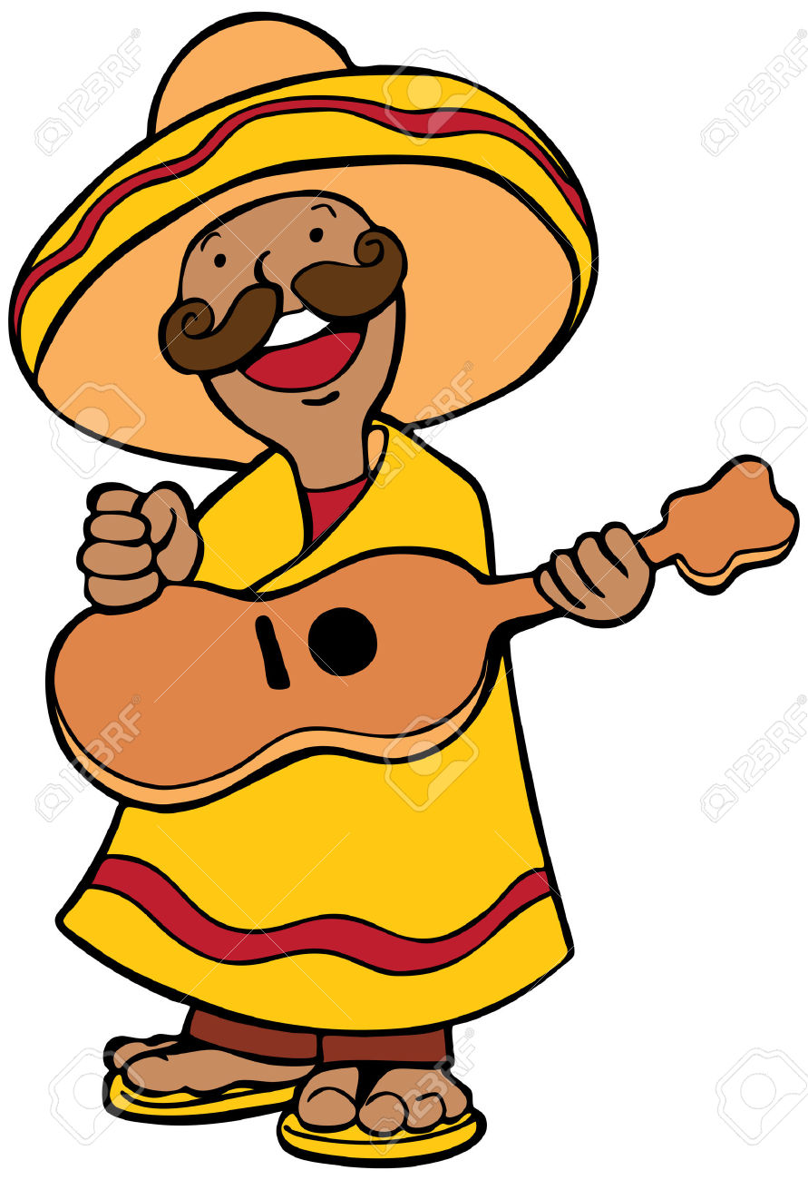 891x1300 Musician Clipart Mexican Man