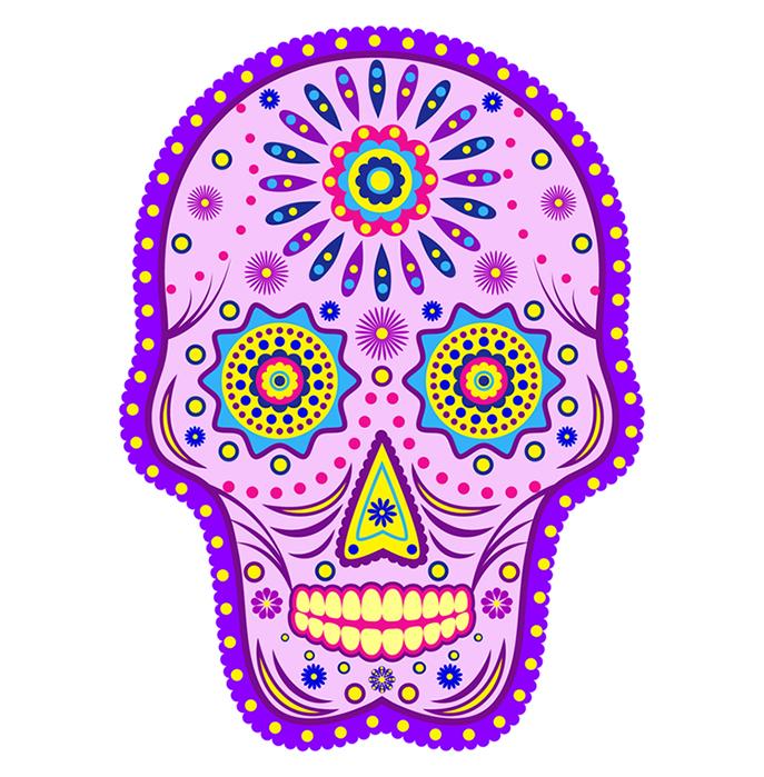 687x699 Sugar Skull Clipart Violet
