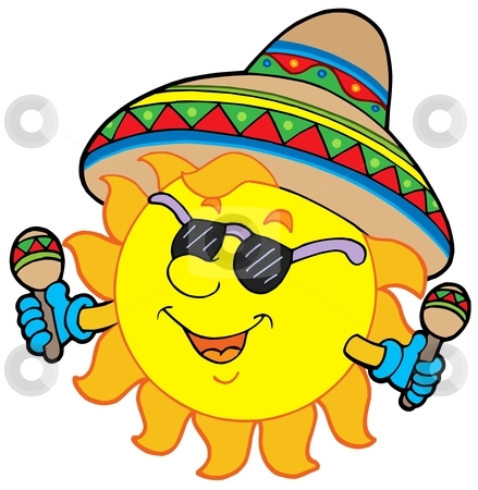 439x450 Mexican Sun Clipart
