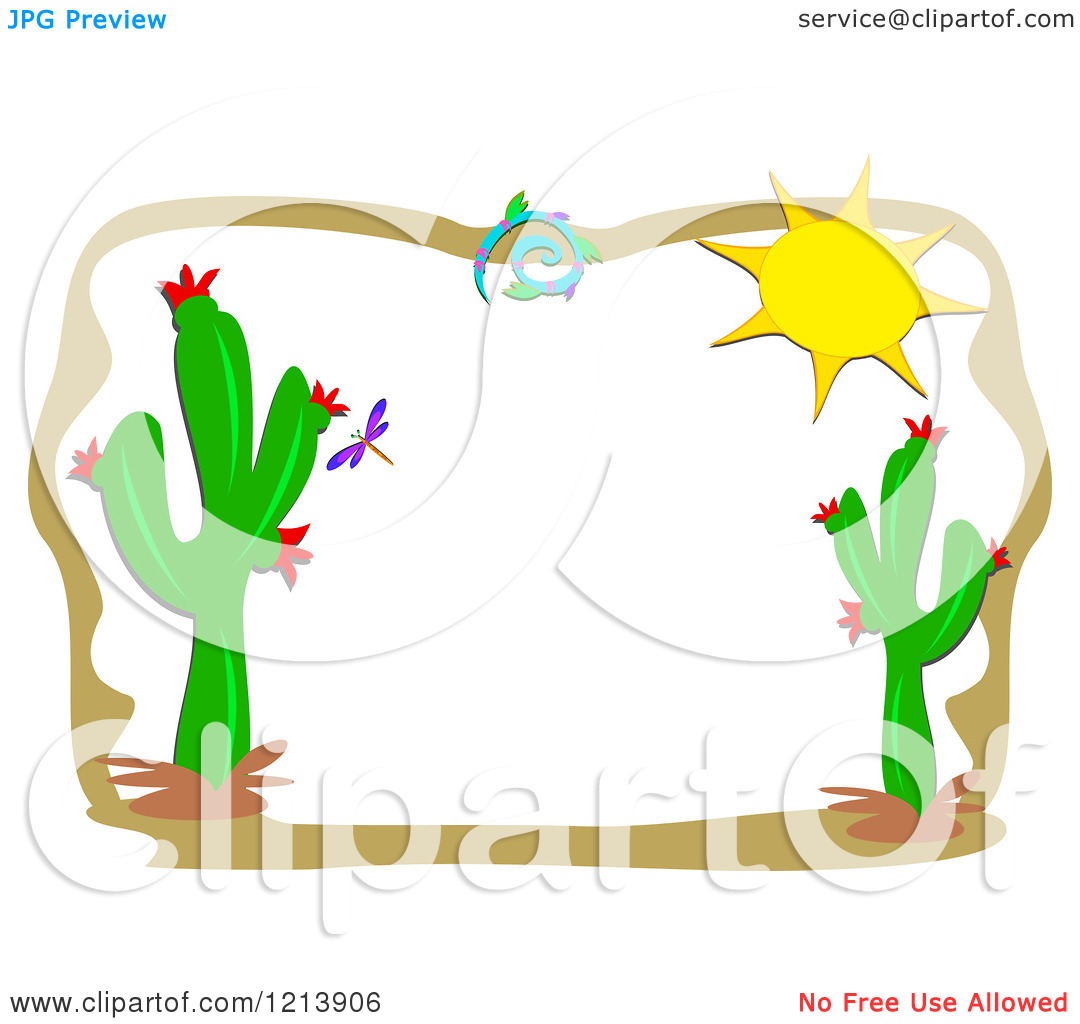 1080x1024 Cactus Border Clipart