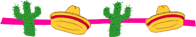 400x76 Mexican Themed Borders Clip Art
