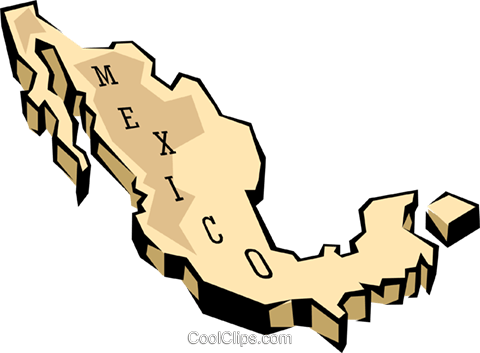480x353 Mexico Map Royalty Free Vector Clip Art Illustration Worl0647