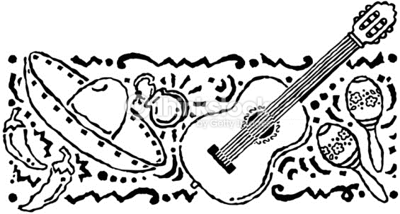 565x303 Mexico Clipart Black And White