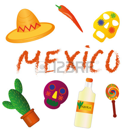 450x450 Mexican Symbols, Icons Of Mexico. Mexican Style Royalty Free