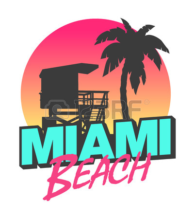 402x450 Miami Beach Royalty Free Cliparts, Vectors, And Stock Illustration