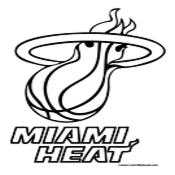 175x175 Miami Heat Coloring Page (Nba Teams Coloring Pages) Intentional