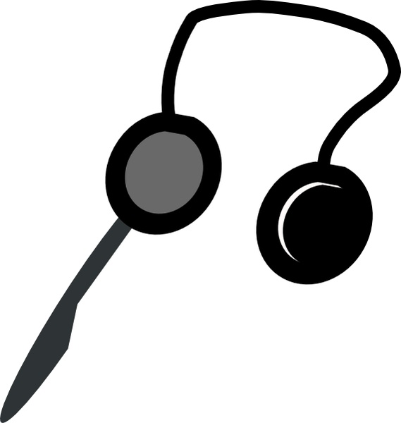 569x600 Headphones And Mic Clip Art Free Vector In Open Office Drawing Svg