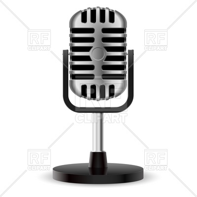 400x400 Realistic Retro Studio Microphone Royalty Free Vector Clip Art