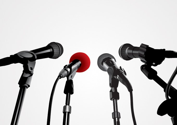 680x481 Press Conference Microphone Vector Graphics (Free), Vector Files