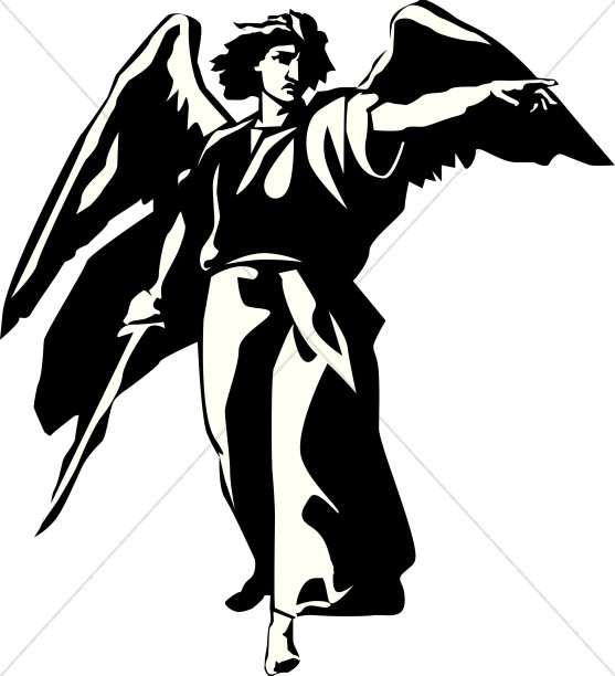 557x612 Silhouette Of Angel Clipart