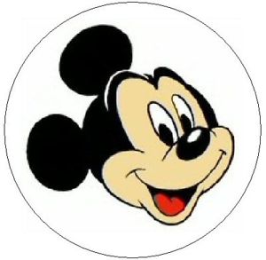 300x293 Mickey Mouse Face~ 1 Sticker Seal Labels! Ebay