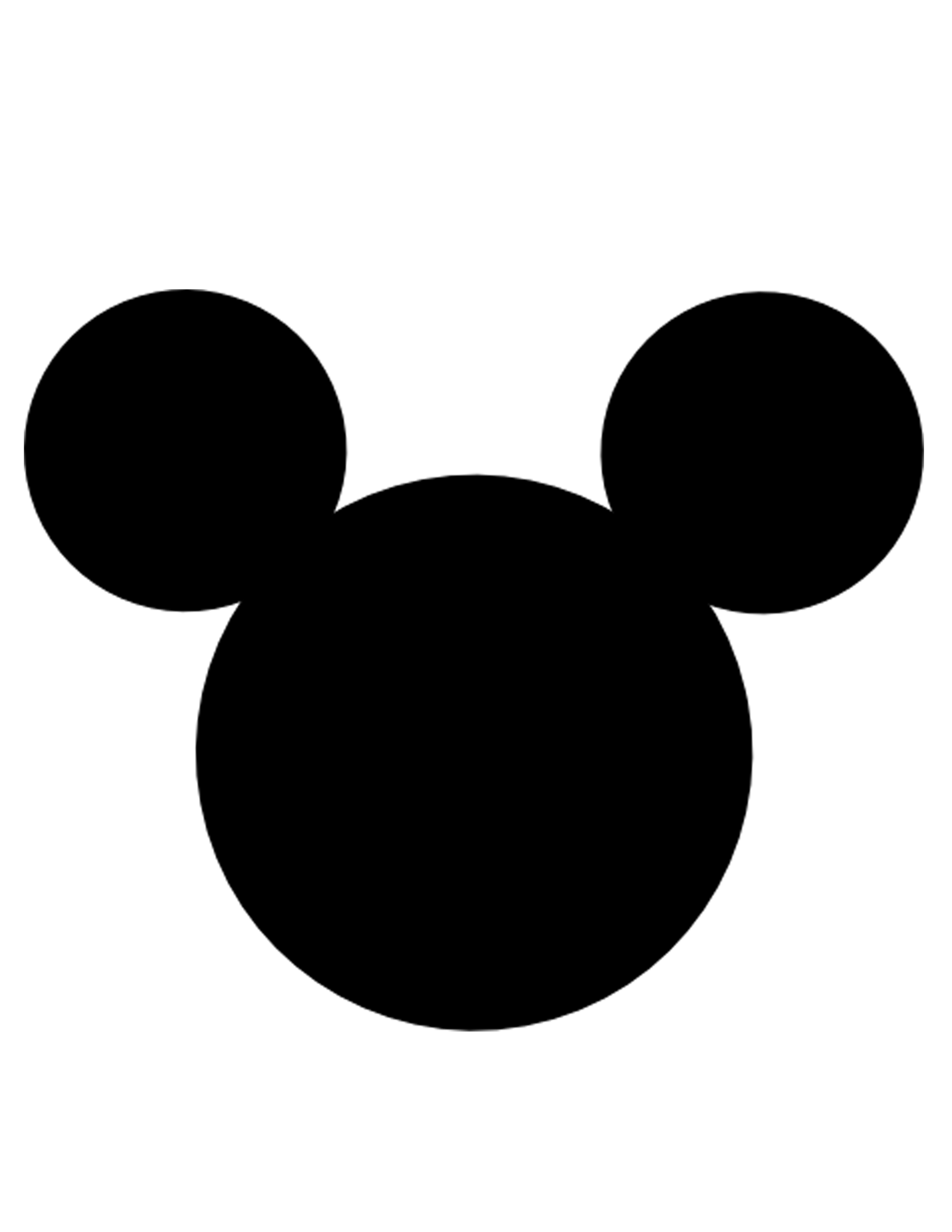 2550x3300 Black Mickey Mouse Head Clip Art