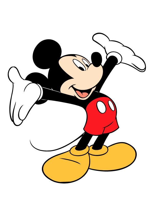 595x842 Black Mickey Mouse Head Clip Art