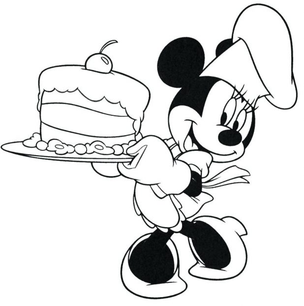 618x621 Best Birthday Coloring Pages Ideas On New Mickey Mouse Happy 39