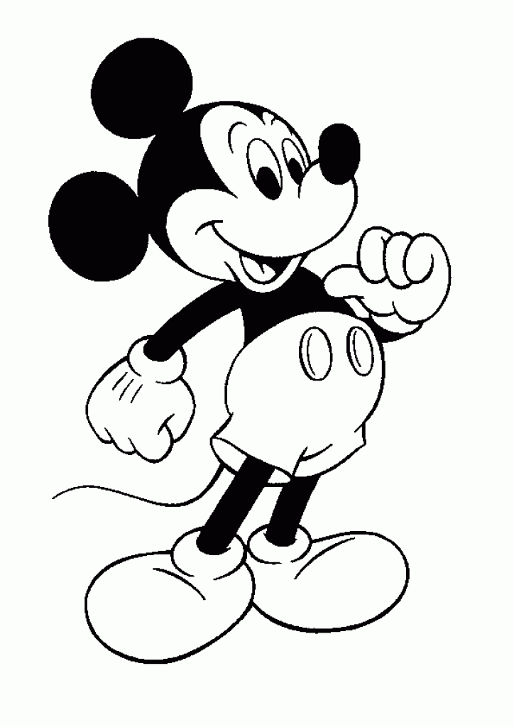 724x1024 Free Printable Mickey Mouse Coloring Pages For Kids Regarding