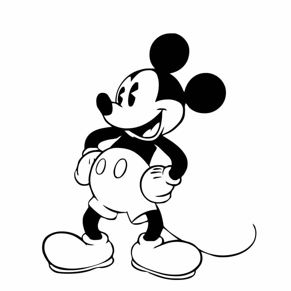 1024x1024 A Drawing Of Mickey Mouse How To Draw Mickey Mouse In 2020p Hd