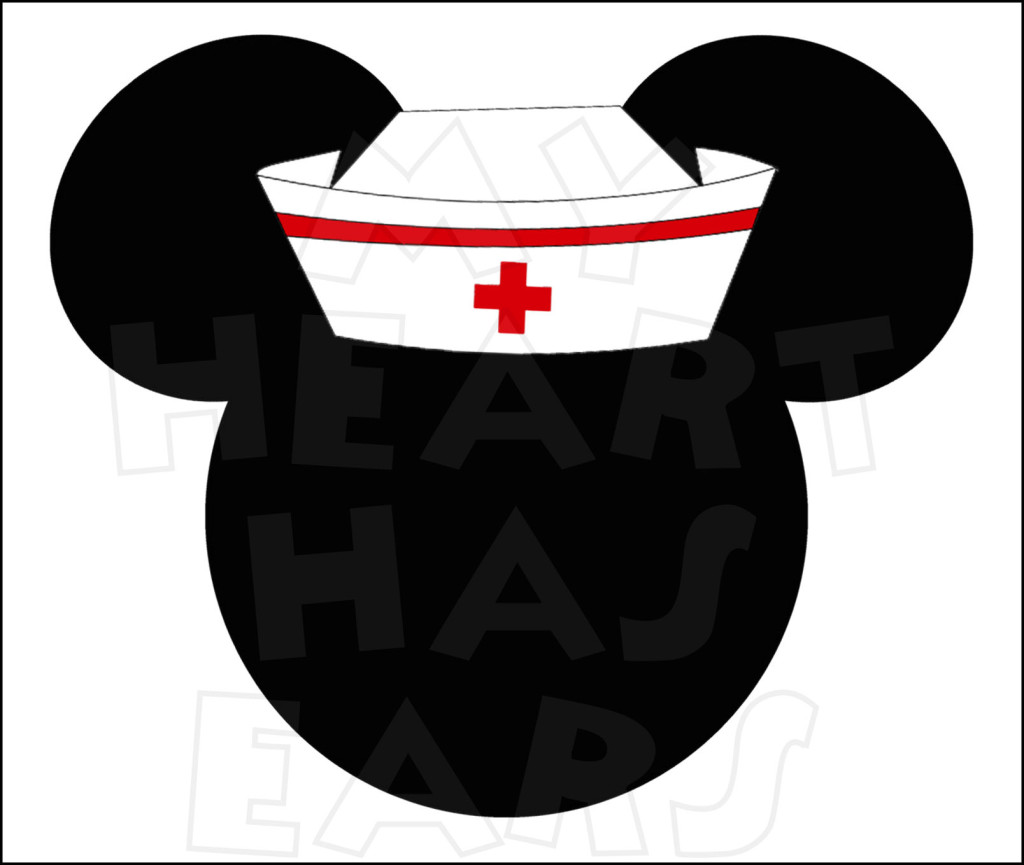 1024x865 Nurse Mickey Minnie Head Instant Download Digital Clip Art Diy
