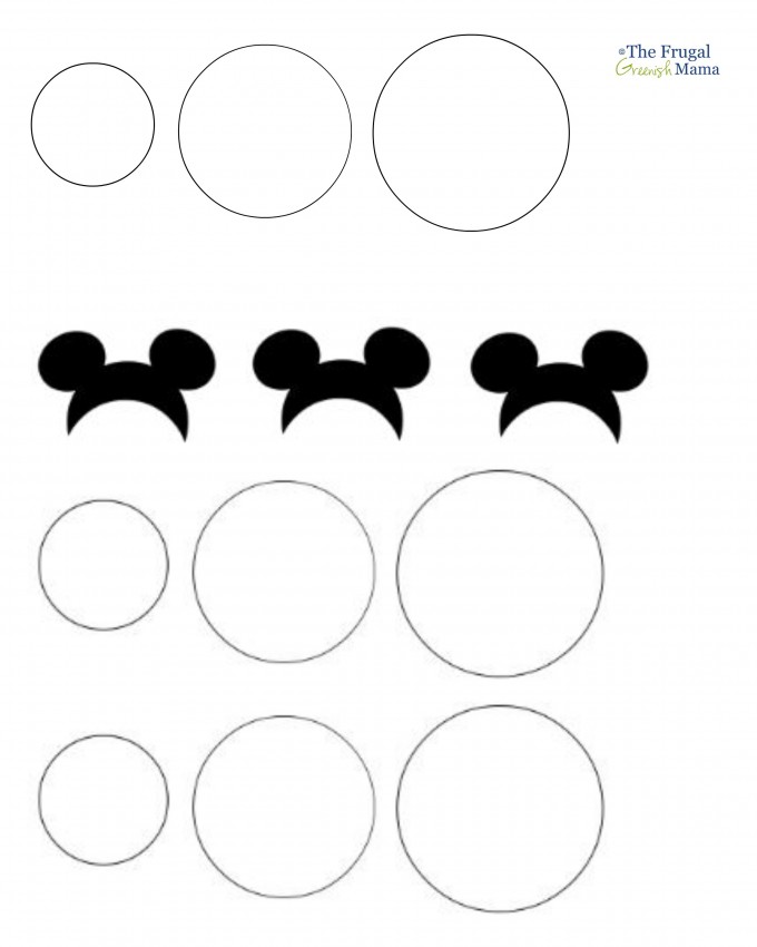 680x850 Mickey Ears Template