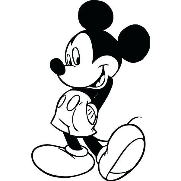 600x600 Mickey Mouse Outline