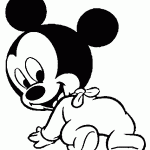150x150 Mickey Mouse Face Coloring Pages