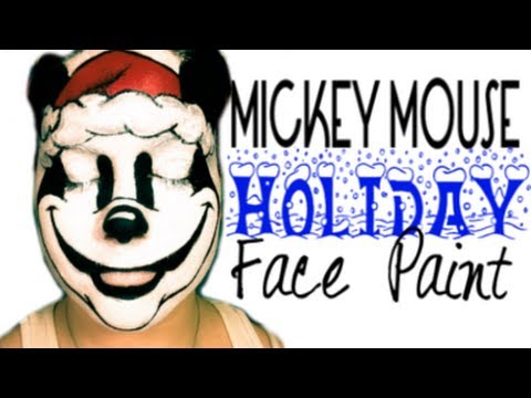 480x360 Mickey Mouse Holiday Face Paint Step By Step Tutorial