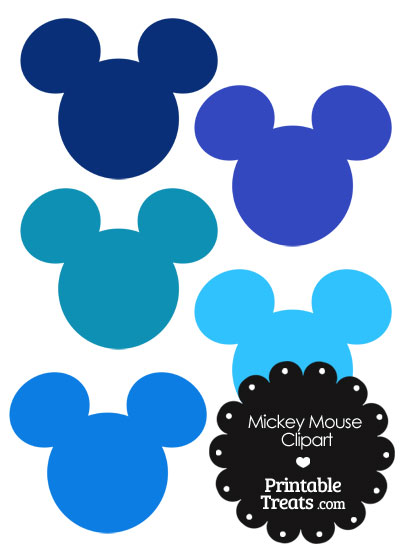 400x550 Mickey Mouse Head Clipart In Shades Of Blue Printable